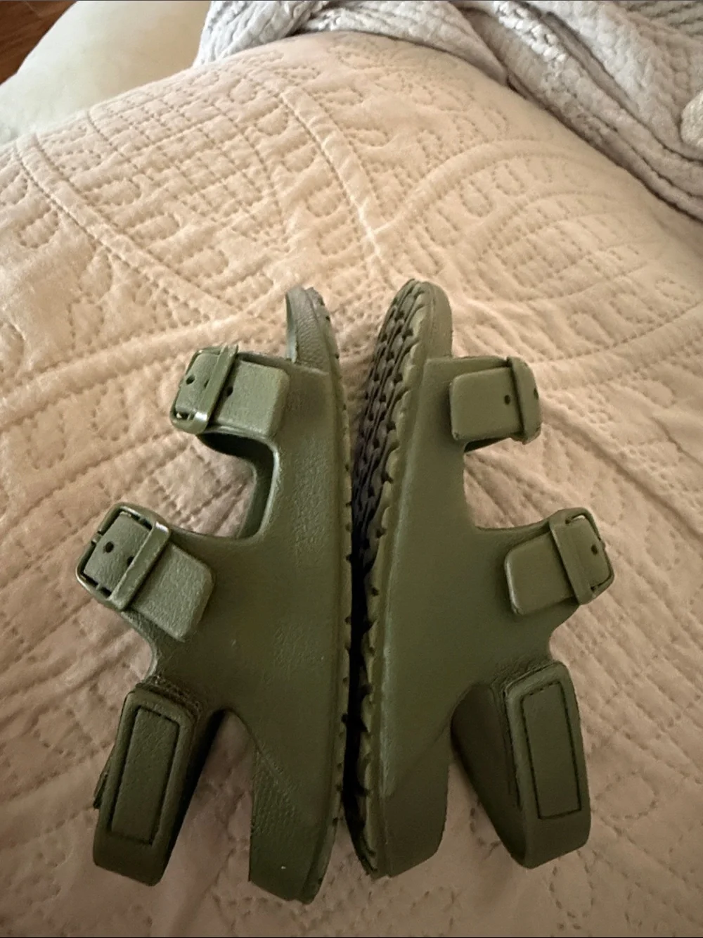 OshKosh B'gosh Olive Green Double Buckle Kids Sandals